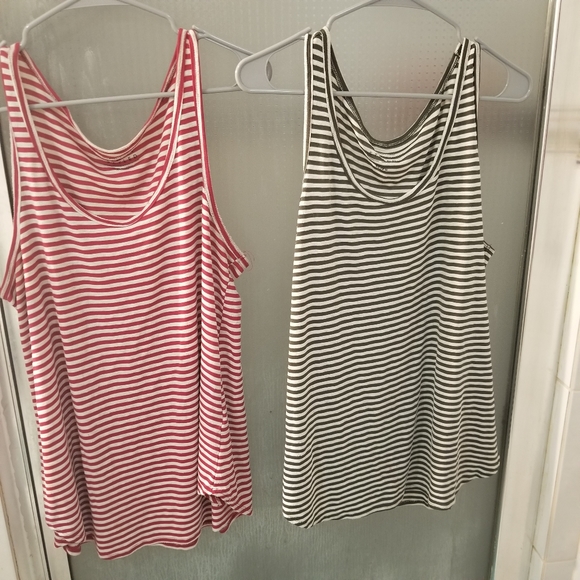 Simply Styled Tops - 3/$10 TWO XL Striped Tank Tops